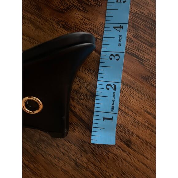 Anthropologie JEFFREY CAMPBELL Black Mule Sandal w Grommets Size 7.5 Slide Shoe - Picture 7 of 7